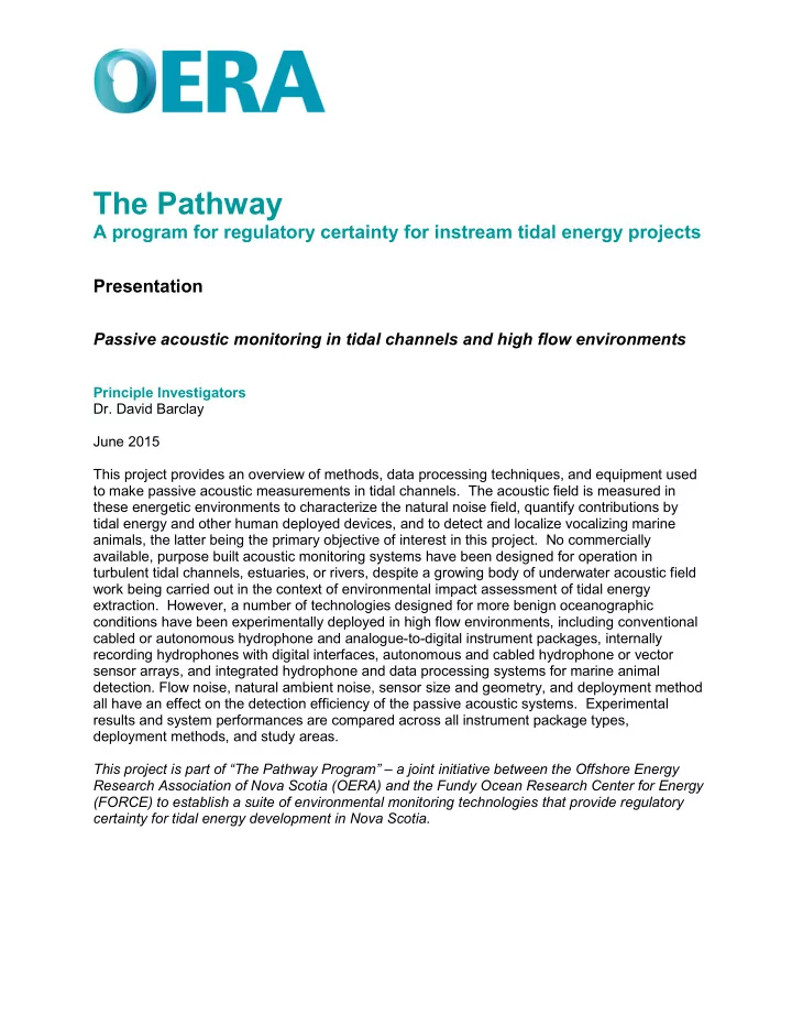 the pathway