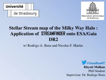 Application of STREAMFINDER onto ESA/Gaia  DR2  w/ Rodrigo A. Ibata and Nicolas F. Martin