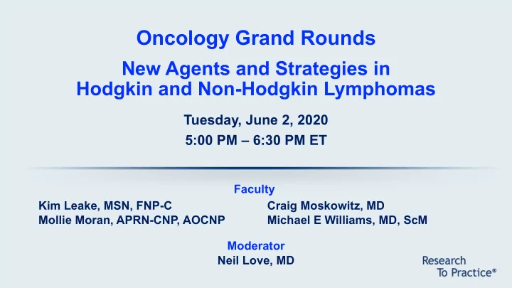 oncology grand rounds