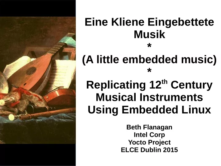 eine kliene eingebettete musik a little embedded music