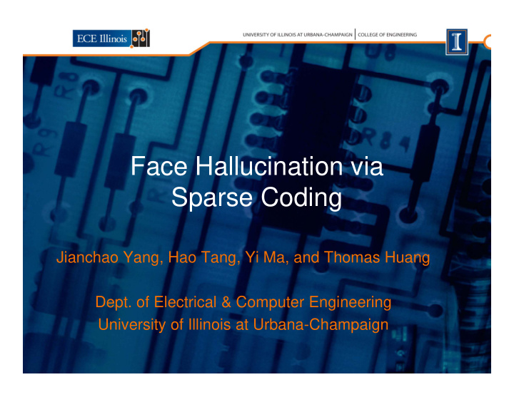 face hallucination via face hallucination via sparse