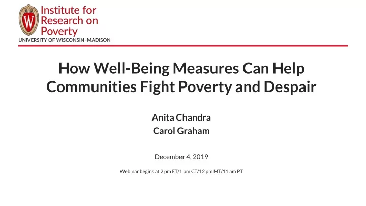 how well being measures can help