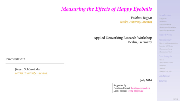 measuring the efgects of happy eyeballs