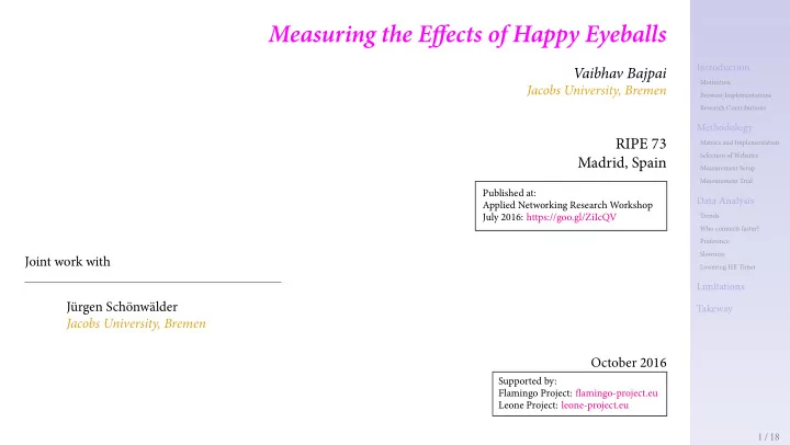 measuring the efgects of happy eyeballs