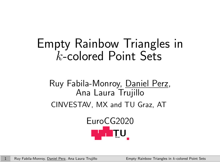 empty rainbow triangles in k colored point sets