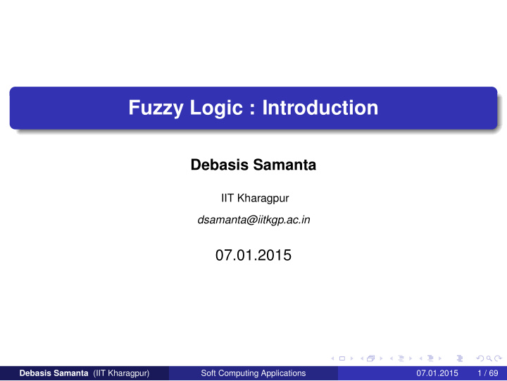 fuzzy logic introduction