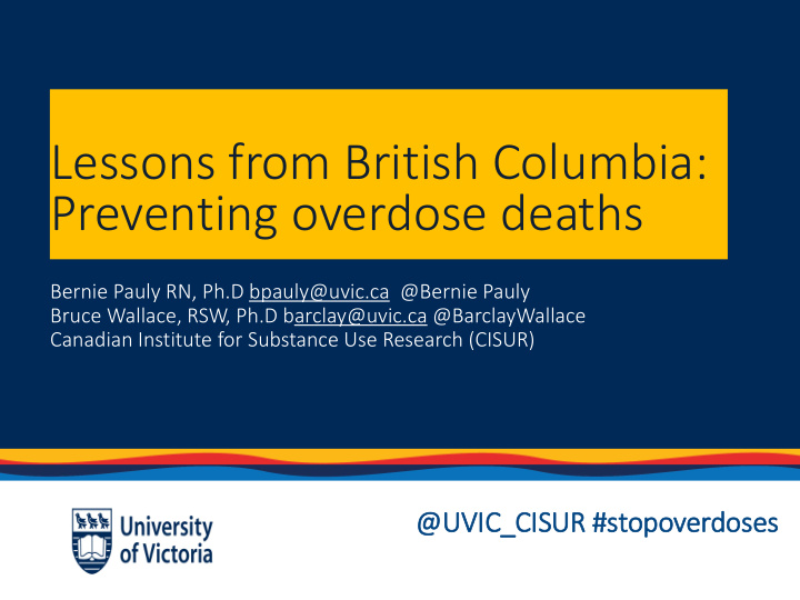 preventing overdose deaths