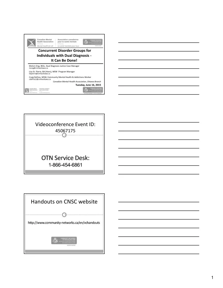 handouts on cnsc website