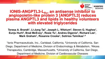 IONIS-ANGPTL3-L Rx , an antisense inhibitor to  angiopoietin-like protein 3 [ANGPTL3] reduces