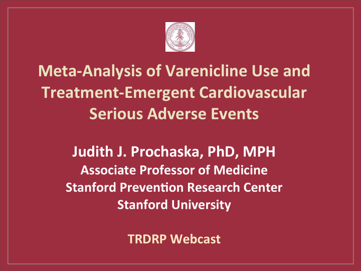 meta analysis of varenicline use and treatment emergent