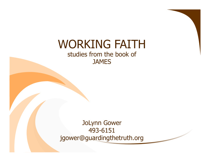 working faith