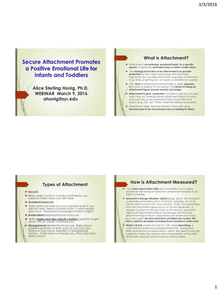 secure attachment promotes