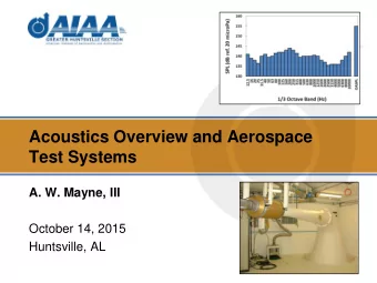 Acoustics Overview and Aerospace  Test Systems  A. W. Mayne, III  October 14, 2015  Huntsville, AL