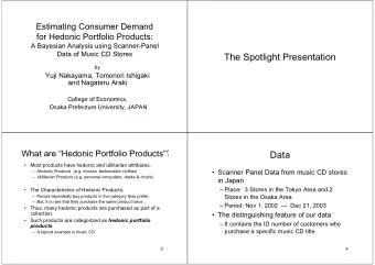 The Spotlight Presentation  by  Yuji Nakayama, Tomonori Ishigaki  and Nagateru Araki  College of
