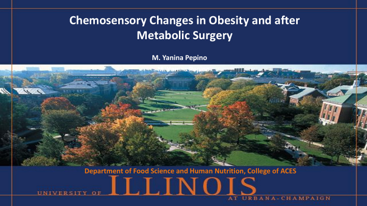 chemosensory changes in obesity and after metabolic