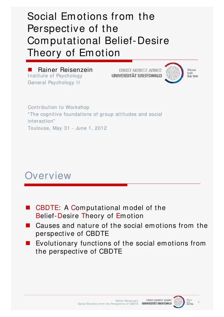 social emotions from the perspective of the computational
