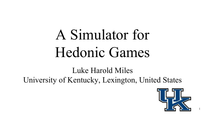 a simulator for hedonic games