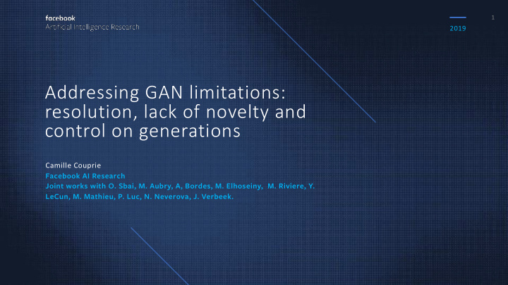 addressing gan limitations resolution lack of novelty and
