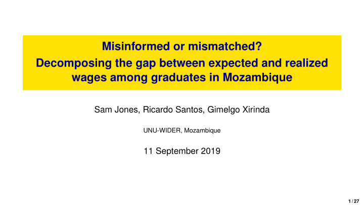 misinformed or mismatched decomposing the gap between