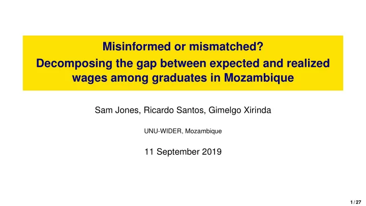 misinformed or mismatched decomposing the gap between