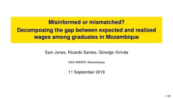 Misinformed or mismatched?  Decomposing the gap between expected and realized  wages among