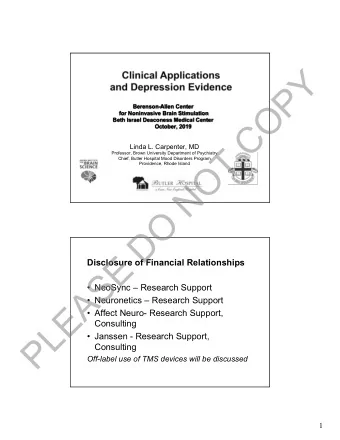 Y  P  O  Berenson-Allen Center  for Noninvasive Brain Stimulation  Beth Israel Deaconess Medical