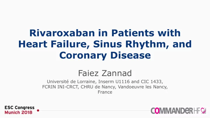 heart failure sinus rhythm and