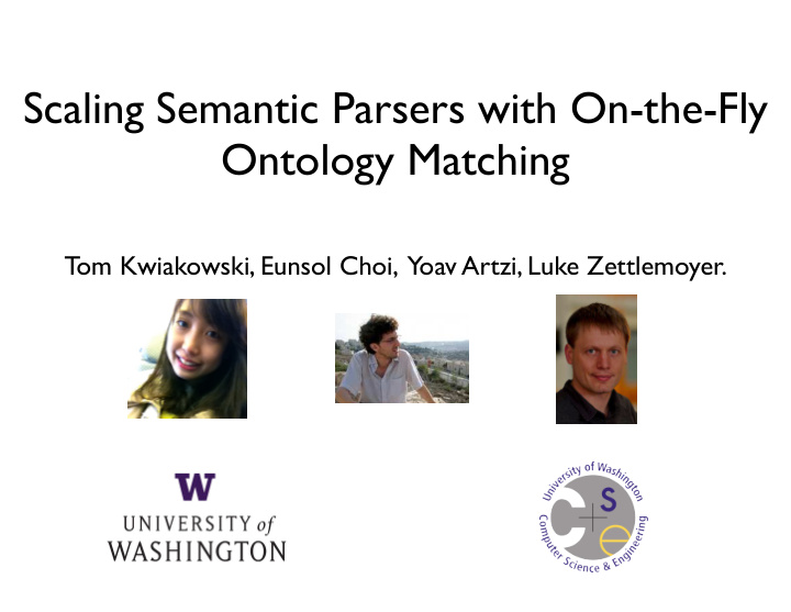 scaling semantic parsers with on the fly ontology matching