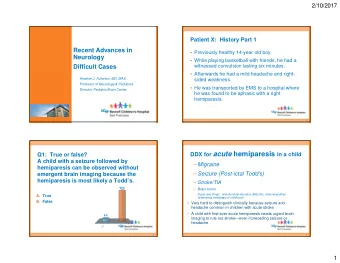 Stroke does occur in Children:  Children  Incidence:  1 per 3,500 neonates  4.6 per