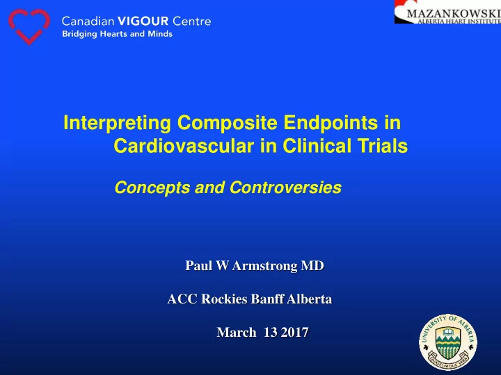 interpreting composite endpoints in cardiovascular in