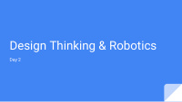 design thinking robotics