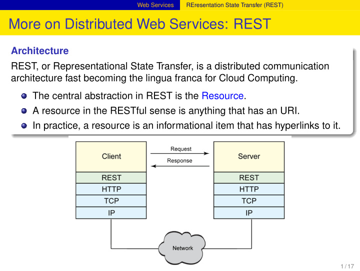 more on distributed web services rest