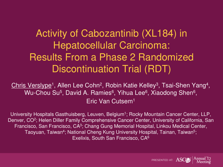 activity of cabozantinib xl184 in hepatocellular