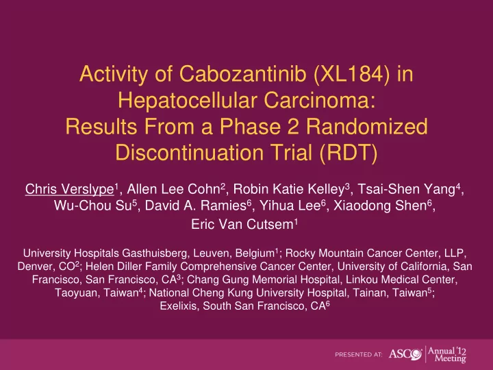 activity of cabozantinib xl184 in hepatocellular