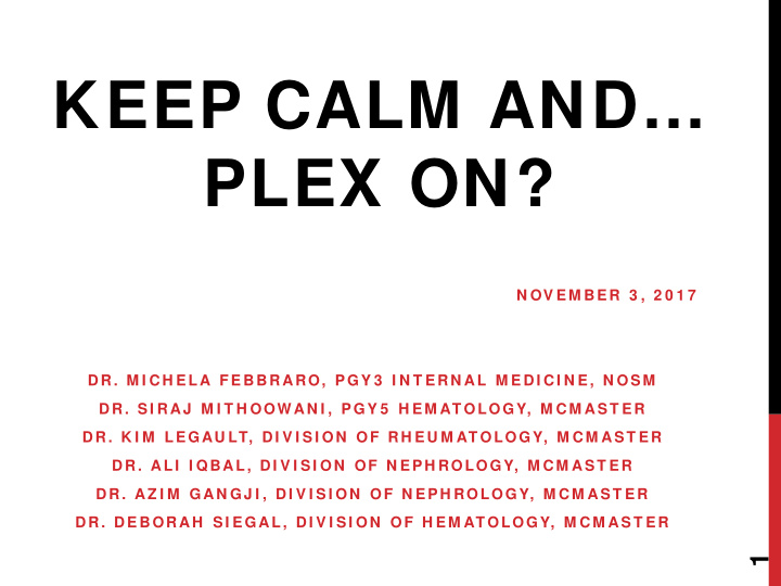 keep calm and plex on