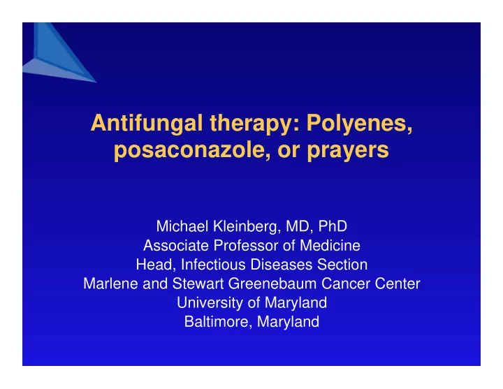 antifungal therapy polyenes antifungal therapy polyenes