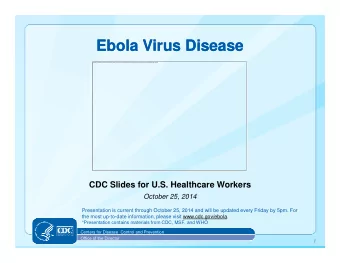 Ebola Virus Disease  Ebola Virus Disease