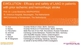 E W OLUTION - Efficacy and safety of LAAO in patients  with prior ischemic and hemorrhagic stroke