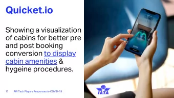 Quicket.io  Showing a visualization  of cabins for better pre  and post booking  conversion to
