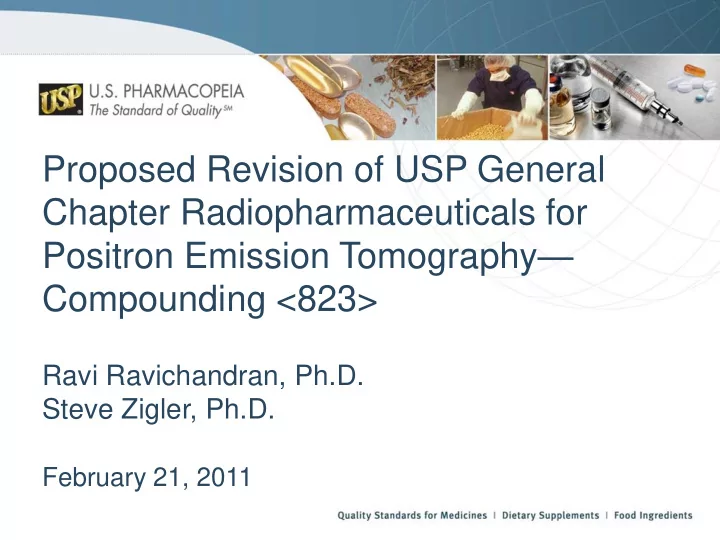 proposed revision of usp general