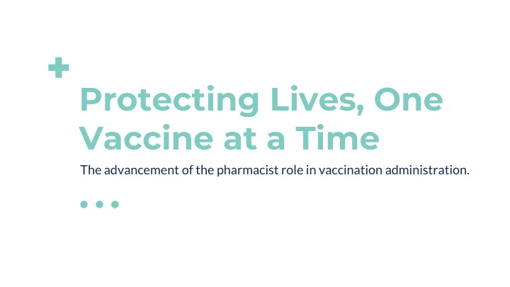vaccine at a time