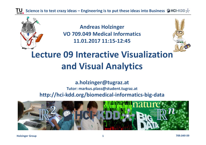lecture 09 interactive visualization and visual analytics