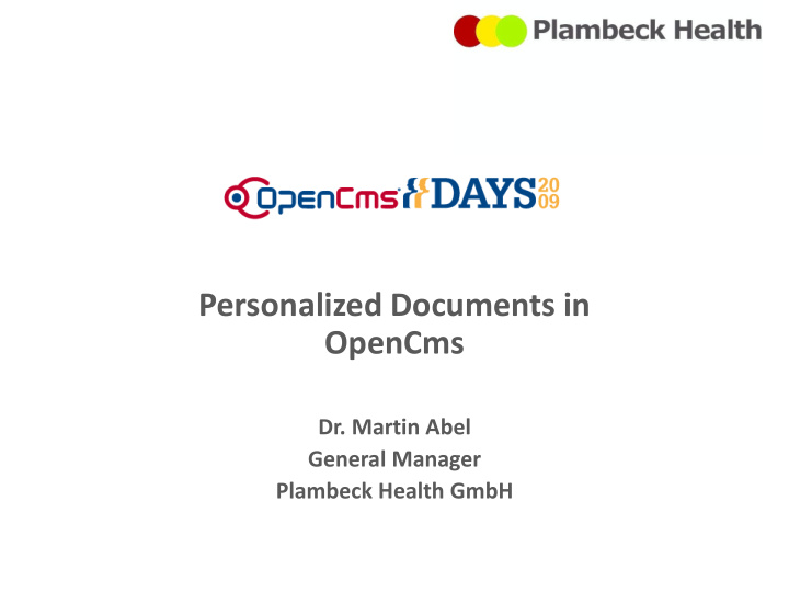 personalized documents in