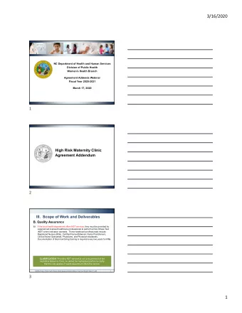 3/16/2020  NC Department of Health and Human Services  Division of Public Health  Womens Health