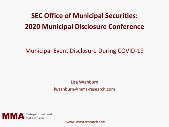 MMA  Independent and  Data Driven  www. mma-research.com  MMA  Independent and  Data Driven