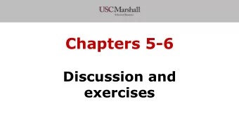 Chapters 5-6  Discussion and  exercises  Deliverable  Answer the following questions in Google Doc