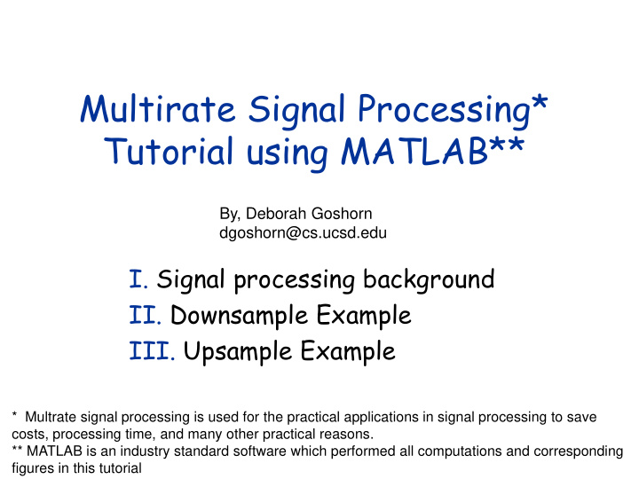 tutorial using matlab