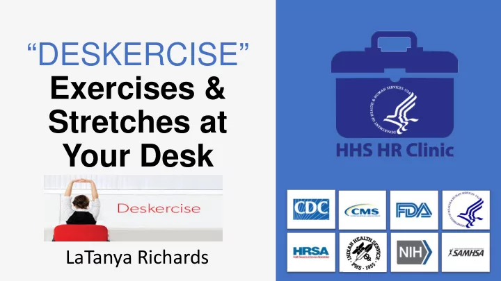 deskercise exercises stretches at your desk