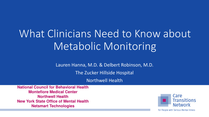 metabolic monitoring