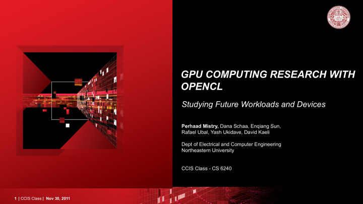 gpu computing research with opencl